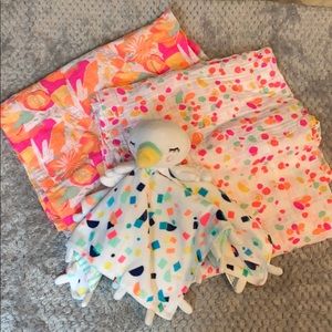 Oh Joy Muslin Swaddles & Swan Security Blanket Set